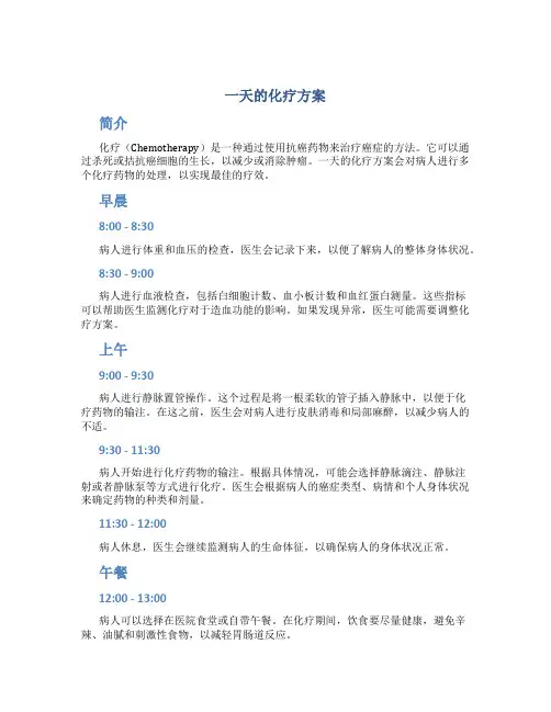 一天的化疗方案
