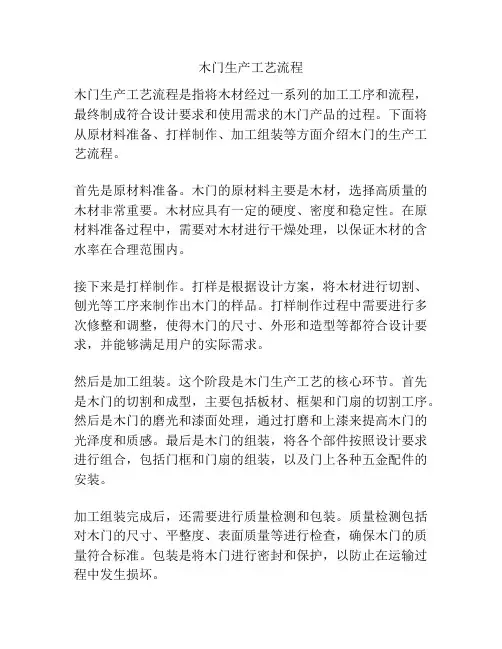 木门生产工艺流程