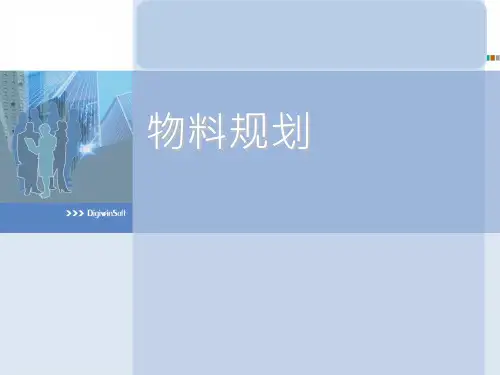 鼎捷E10 3.0培训教材-物料规划
