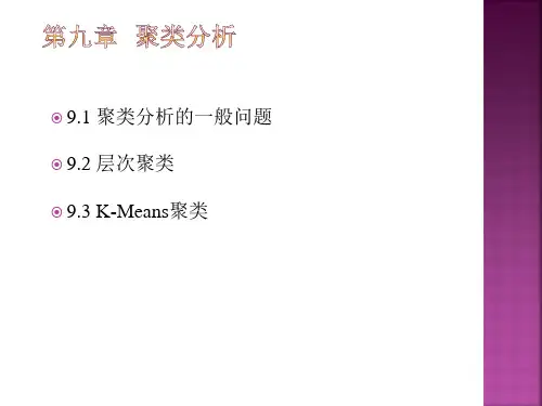 薛薇,《SPSS统计分析方法及应用》第九章  聚类分析