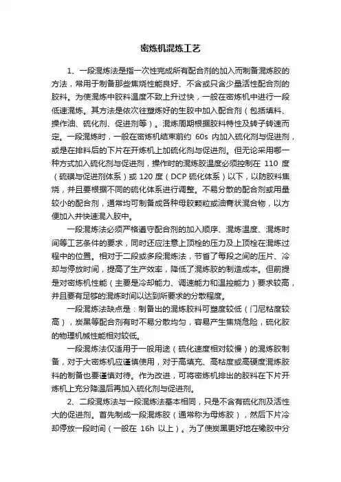 密炼机混炼工艺