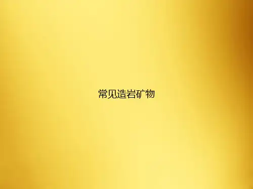 常见造岩矿物