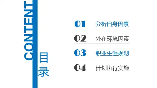 大学生职业生涯规划汇报带内容PPT课件演示