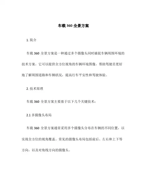 车载360全景方案