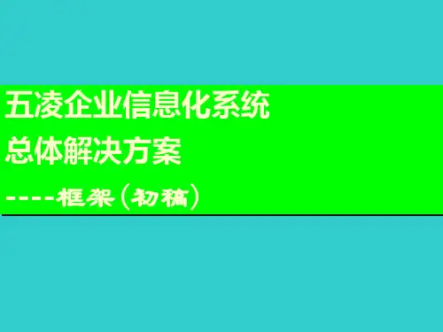 某企业信息化系统总体解决方案框架(ppt 66页)