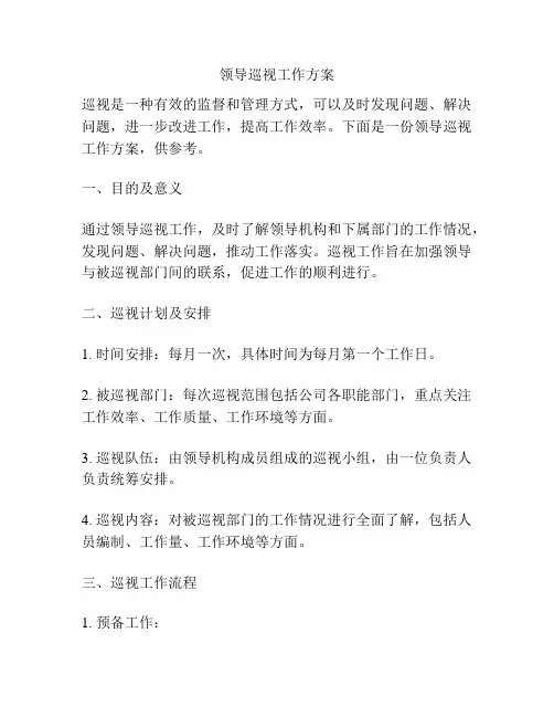 领导巡视工作方案