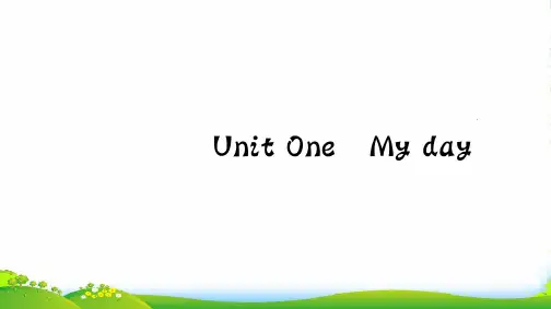 人教版五年级英语下册Unit1MydayPartA(第二课时)习题课件