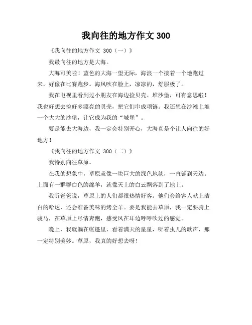 我向往的地方作文300
