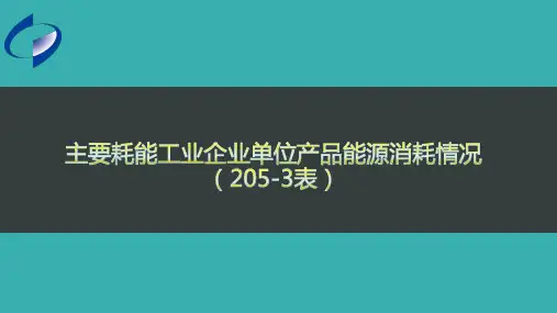 2018年主要耗能工业企业单位产品能源消耗情况(205-3)