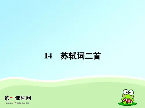 粤教版语文选修 《唐诗宋词元散曲选读》课件14 苏轼词二首PPT优质课件