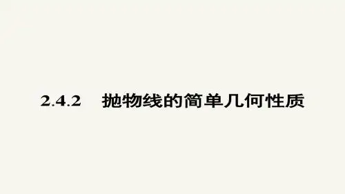 高二数学人教A版选修2-1课件：2.4.2 抛物线的简单几何性质