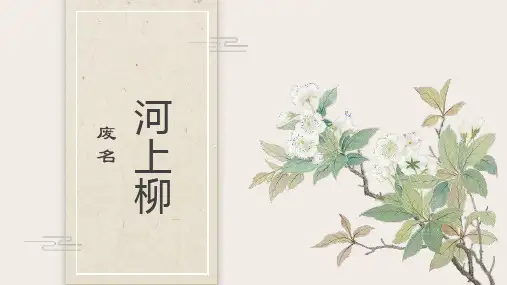 废名《河上柳》阅读理解