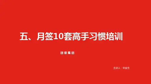 房地产销售月签10套销冠习惯培养法【5】