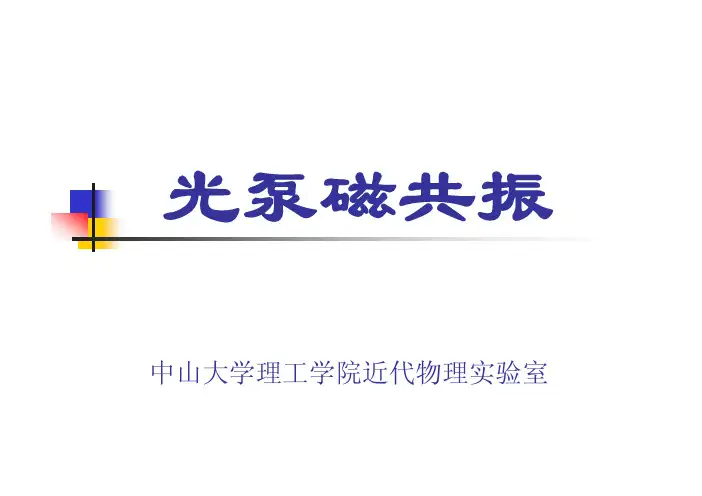 光泵磁共振冯饶慧