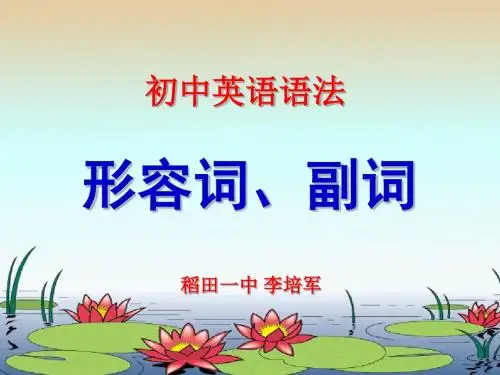 初中英语语法—形容词、副词