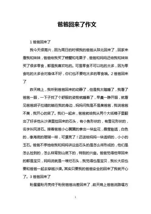 爸爸回来了作文