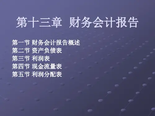 财务会计报告(PPT21页)