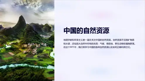 人教版八年级地理上册中国的自然资源课件(46张)