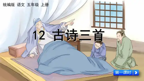 人教统编版五年级语文上册《12 古诗三首》课堂教学课件PPT小学公开课
