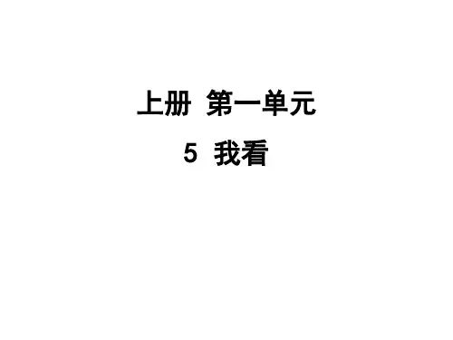 2019秋人教部编版九年级语文上册课件：5 我看 (共26张PPT)