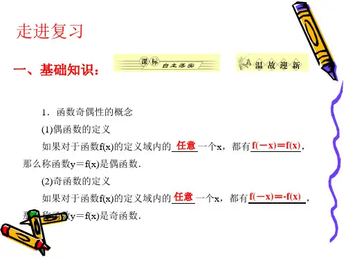 函数奇偶性的应用