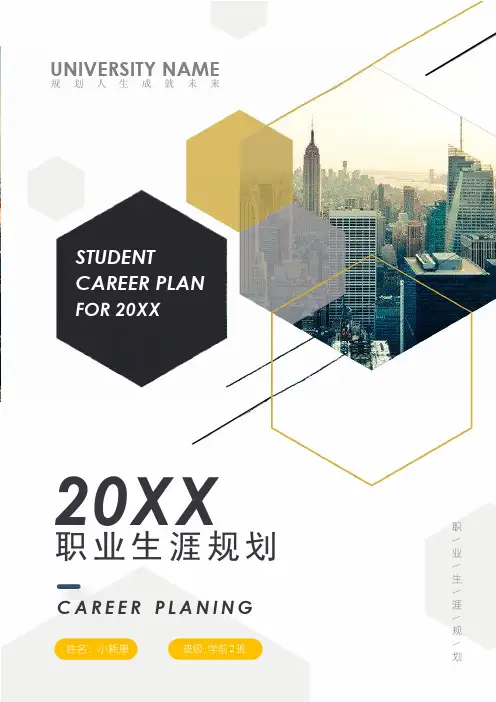 学前教育大学生职业生涯规划书
