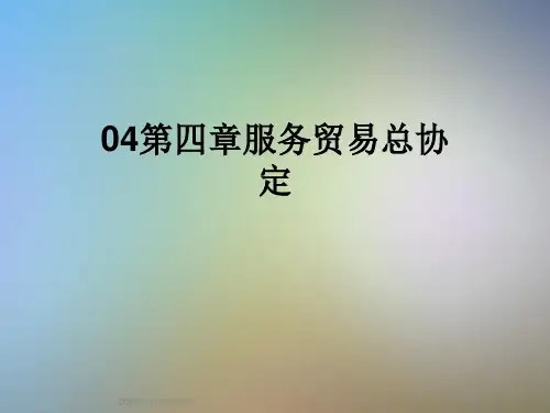 04第四章服务贸易总协定