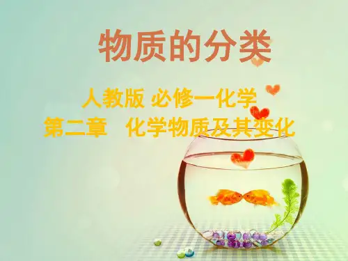 人教化学必修1第二章第1节物质的分类(共20张PPT)