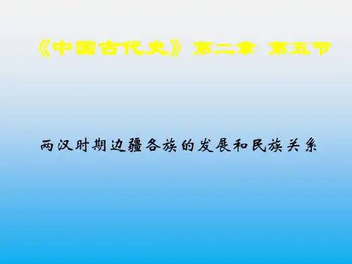 高中历史ppt课件两汉时期边疆各族的发展和民族关系