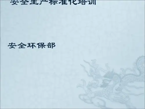安全生产标准化培训课件(PPT 72张)