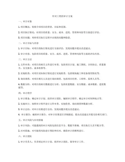 针对工程的审计方案