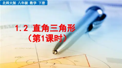 北师大版数学八年级下册《 第一章 三角形的证明 1.2 直角三角形(第1课时)》教学课件