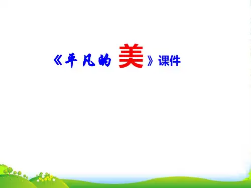 人教版四年级美术：《平凡的美》课件1