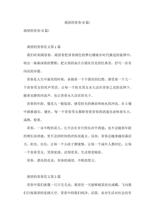 渴望的青春(5篇)