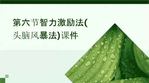 第六节智力激励法(头脑风暴法)课件