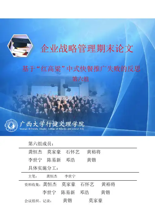 企业战略管理红高粱与麦当劳