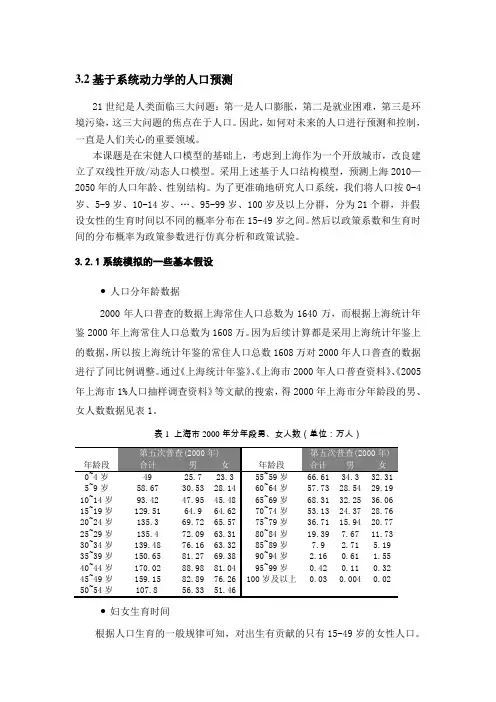 基于系统动力学的人口预测