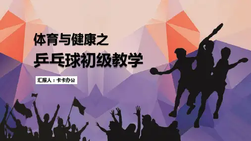 简约体育与健康之乒乓球初级教学ppt模板