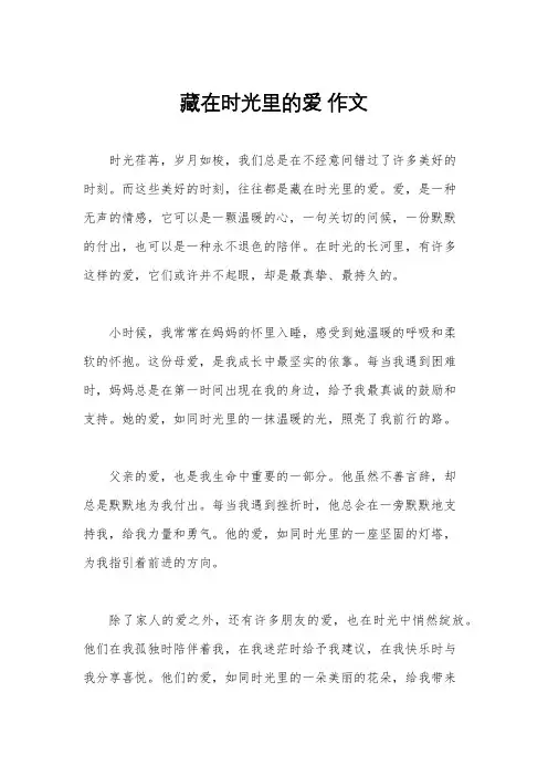 藏在时光里的爱 作文