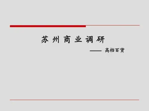 苏州工业园商业商圈调研报告_高档百货-108PPT