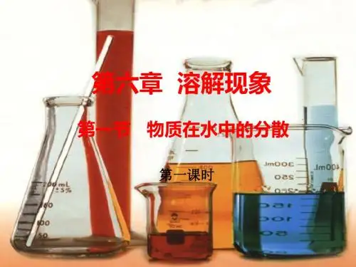 新九年级化学ppt 物质在水中的分散课件2