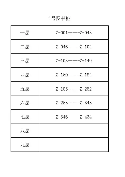 图书柜标签