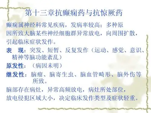 第13章  抗癫痫药和抗惊厥药