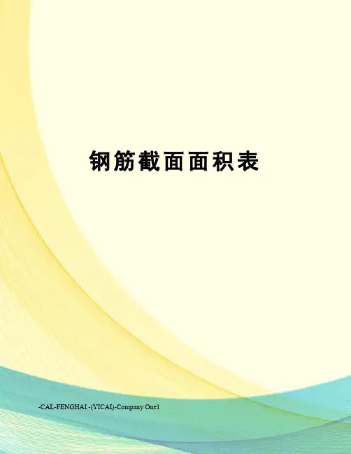 钢筋截面面积表 2