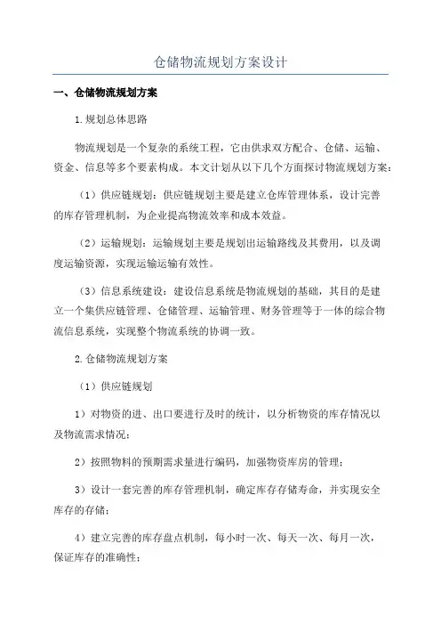 仓储物流规划方案设计