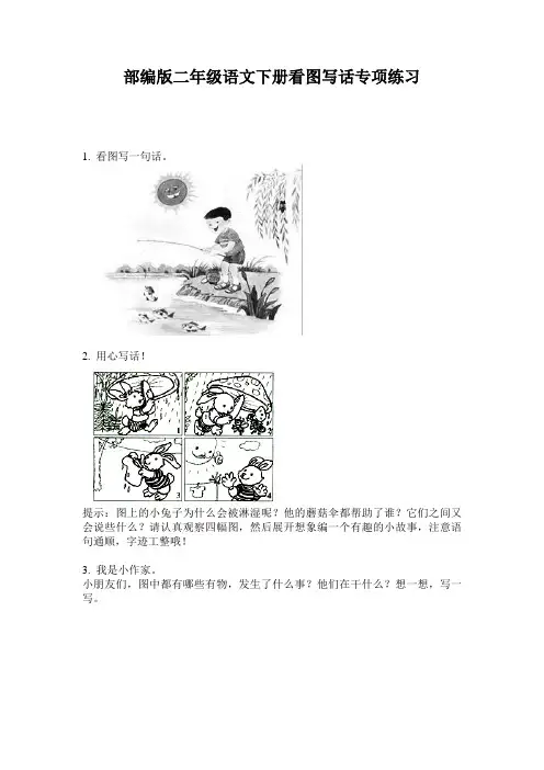 部编版二年级语文下册看图写话专项练习