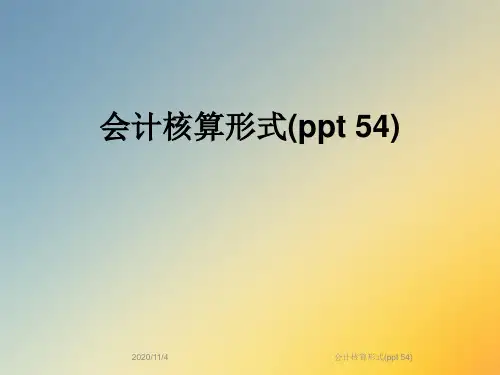 会计核算形式(ppt 54)