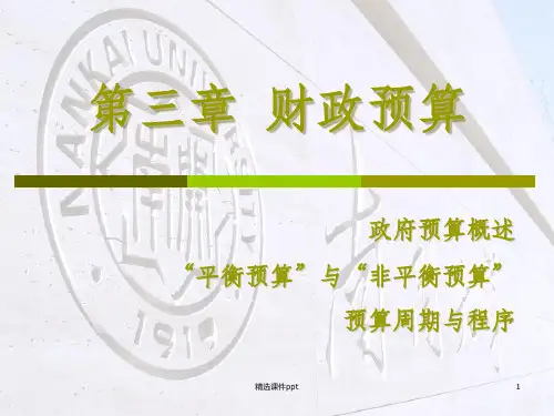 《财政预算》PPT课件
