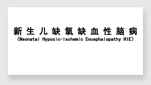 新生儿缺氧缺血性脑病影像