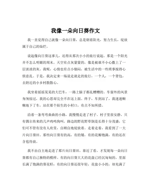 我像一朵向日葵作文